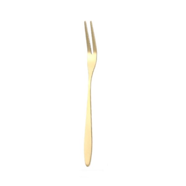 CJ-0021   304 stainless steel thickened fruit fork, dessert fork, cake fork, double-toothed and triple-toothed western dining fork. The color and material can be customized