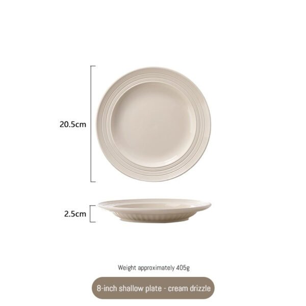 High-end Kitchen Tableware Ceramic Bowl Plates Sets Nordic White Ceramic Dinnerware Sets Luxury Crockery Dinner Sets