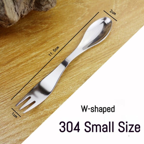 CJ-0016   Custom logo Easy Clean and Carry Mirror Polish Reusable Stainless Steel Metal Spork Metalen