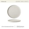 Matte Ceramic Dinner Plate White Round Spaghetti Pasta Fruit Dessert Steak Sushi Flat Serving Side Plate Restaurant Tableware