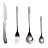 CJ-0005  304 stainless steel knife, fork and spoon hotel family tableware - cutlery, coffee spoon, steak knife and fork, moonlight series Western tableware
