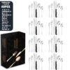 CJ-0006   Stainless steel tableware set for 4 to 8 people - knife, fork, spoon, steak knife set - 24 to 48 pieces set in a colorful box