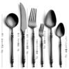 CJ-0014   Western dining set - Steak knife, fork, spoon - Complete set of six pieces. Made of 304 stainless steel. Available in 5 different colors