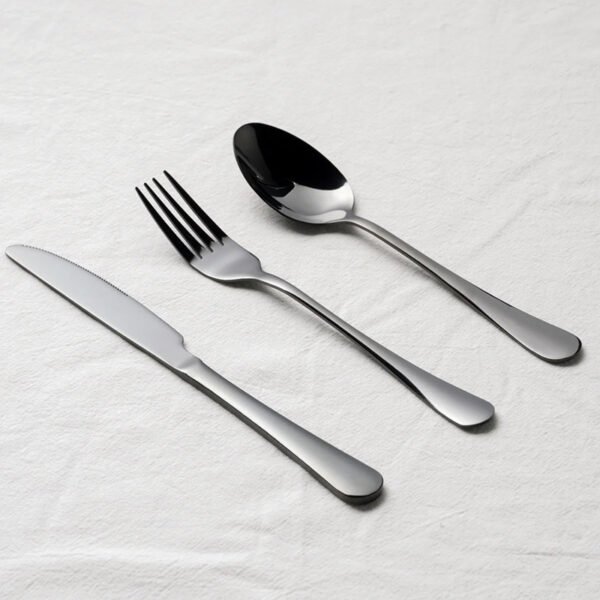 CJ-0006   Stainless steel tableware set for 4 to 8 people - knife, fork, spoon, steak knife set - 24 to 48 pieces set in a colorful box