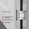 Three-dimensional adjustable invisible hinge. Suitable for concealed doors, folding wooden doors and silent invisible hinges of concealed doors.
